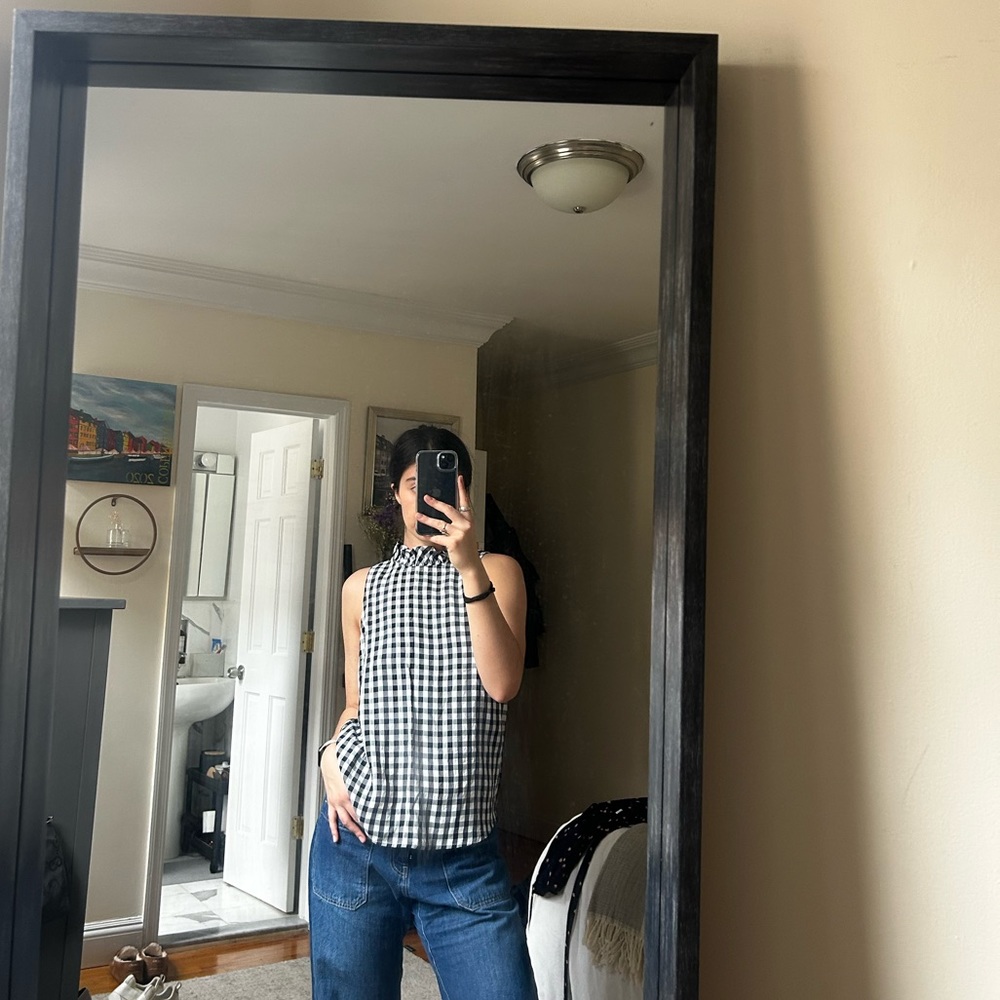 Jcrew Gingham high neck tank